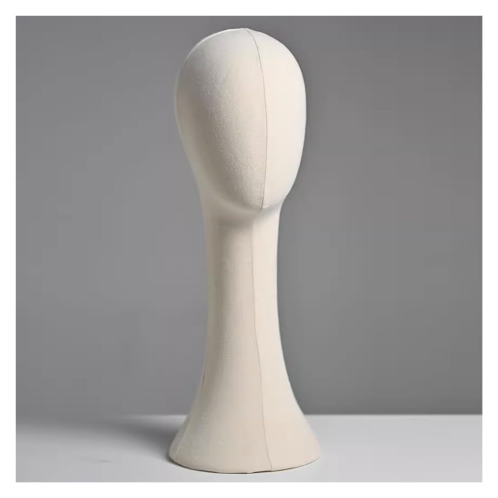 Unisex White Mannequin Head For Wigs With Stable Round Base, Foam Wig Stand For Styling And Display