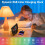 Snooze Function Alarm Clock for Modern Bedrooms, Adjustable Brightness with Auto-Dim Technology, 7.4 Inch Mirror Screen LED Digital Display, 2