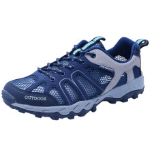 Water Hiking Shoes QuickDry Mesh with AntiSlip Sole & Toe Protection for Couples River Trekking 6 UK Dark Blue