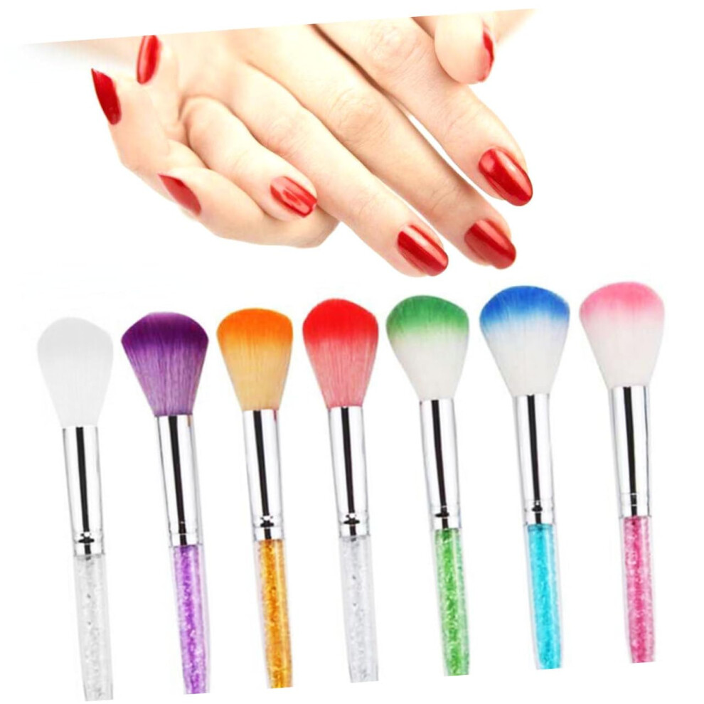 Professional Nail Dust Brush Kit 7pcs Soft Bristle Manicure Cleaning Set for Gentle Nail Care