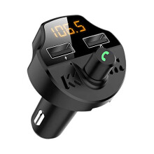 Bluetooth FM Transmitter Bluetooth 5.0 Car Adapter Dual USB Fast Charger Hands Calling TF Card