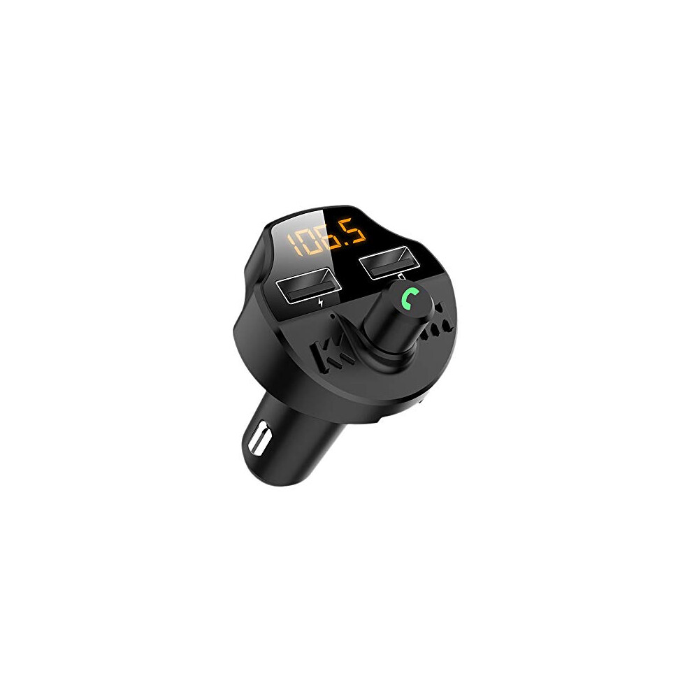 Bluetooth Fm Transmitter Bluetooth 5.0 Car Adapter Dual Usb Fast Charger Hands Calling Tf Card 9450606164971