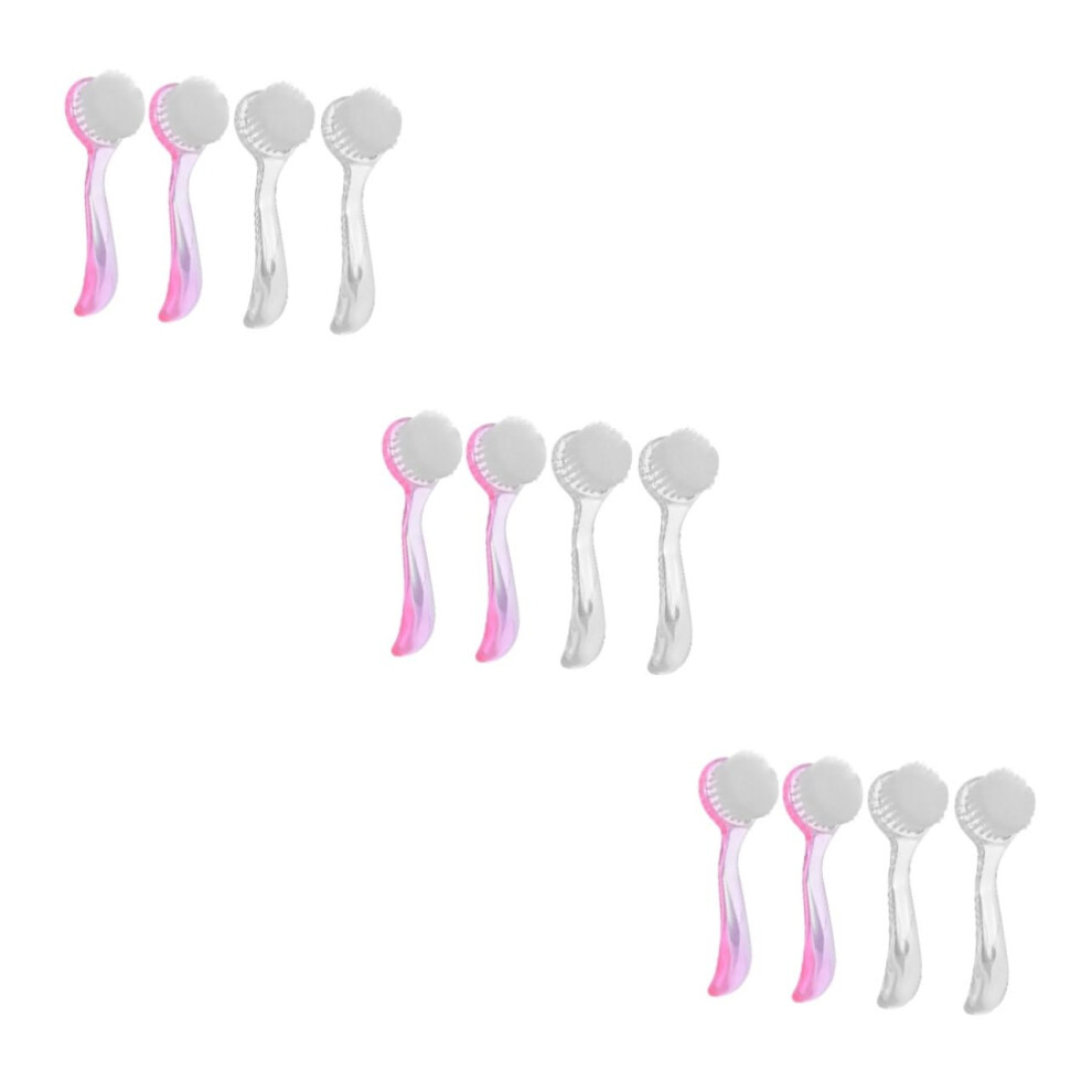 12pcs Soft Bristle Nail Cleaning Brush Set with NonSlip Handle for Gentle Nail Care
