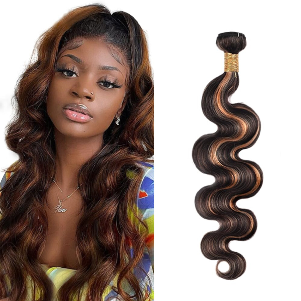 Unisex 28 Inch Body Wave Human Hair Bundle P1b30 Ombre Brazilian Virgin Hair Extensions 8A Grade Double Weft