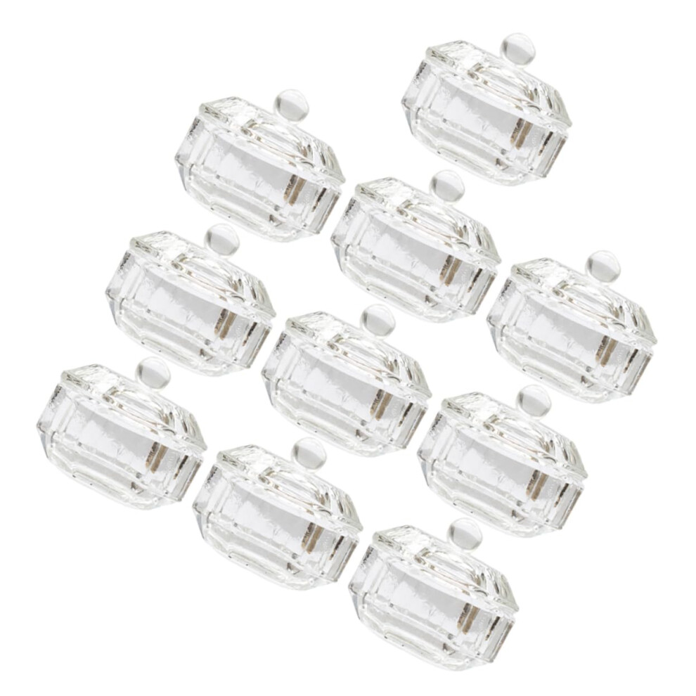 Nail Art Brush Cleaning Cup Set with Lids, Reusable Manicure Tool Holder for Home and Salon Use