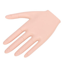 Nail Training Hand with Detachable Fingers and Nail Tips for Manicure Practice Beginners