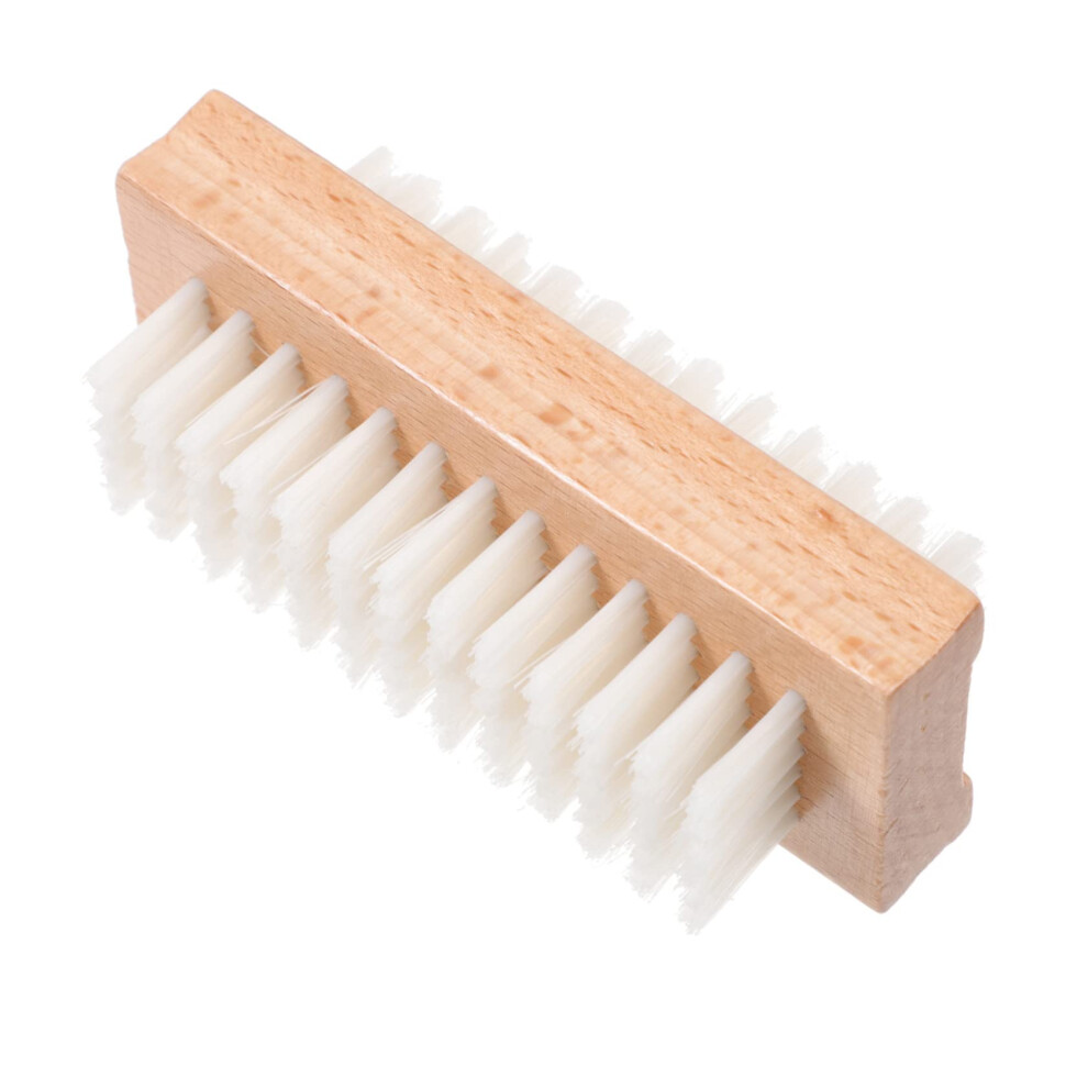 DualSided Wooden Nail Brush for Manicure and Cleaning Hands Feet and Pet Paws