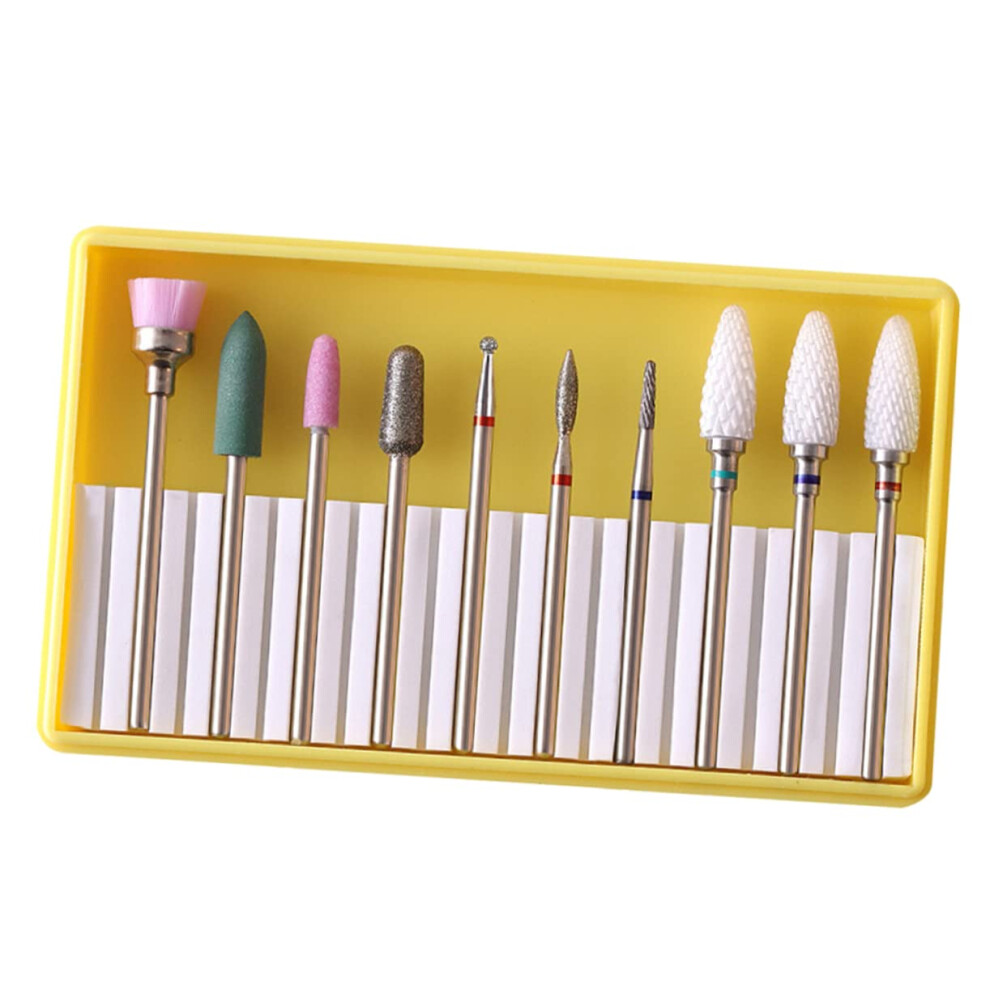 Ceramic Nail Drill Bits Set for Acrylic and Gel Nails, Precision Cuticle Cleaning
