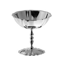 304 Stainless Steel Ice Cream Cup with Elegant Foot Design, Heat and Cold Resistant Dessert Bowl