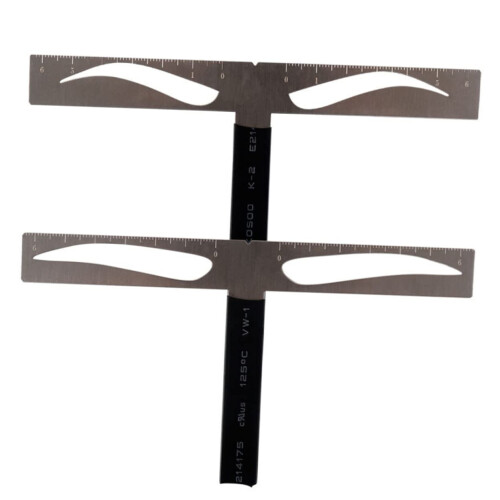 Eyebrow Stencil Kit with Stamp and Mapping Ruler for Fast Symmetrical Brow Shaping 3pcs 1