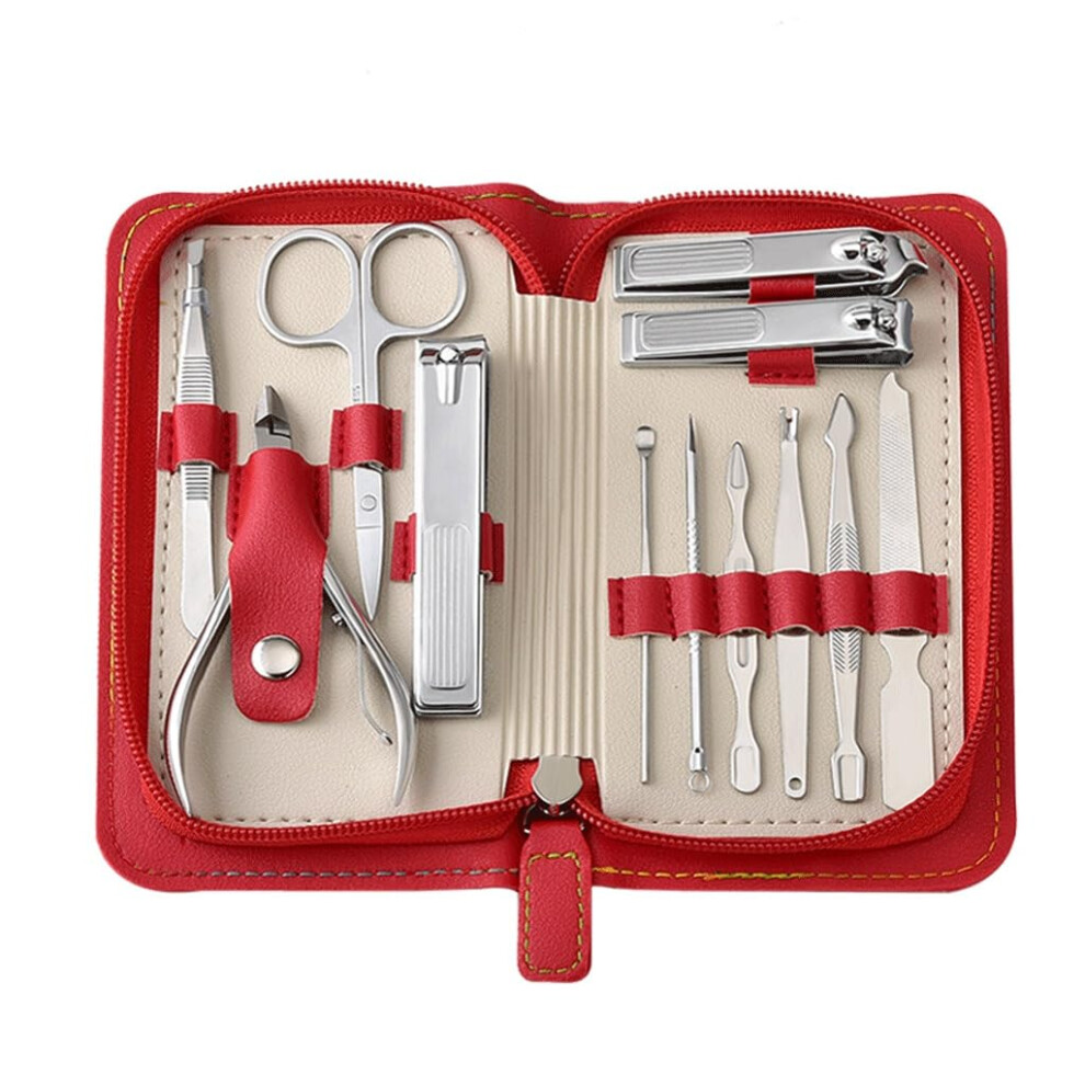 Stainless Steel Nail Clippers Set with Sharp Cutting Edge for Fingers and Toes, 12 Piece