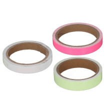 3 Stück 16,4 Fuß fluoreszierendes PVC-reflektierendes Band – Grün Blau Pink Warnung Nacht