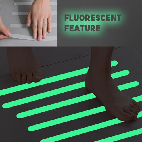 Gefiume da scale fluorescente al buio, 12 strisce, 20x2cm, autoadesive, verde 2