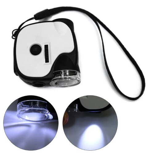 Lab Microscope Accessories 55X LED Pocket Microscope Mini Portable Magnifier for Science Research 1