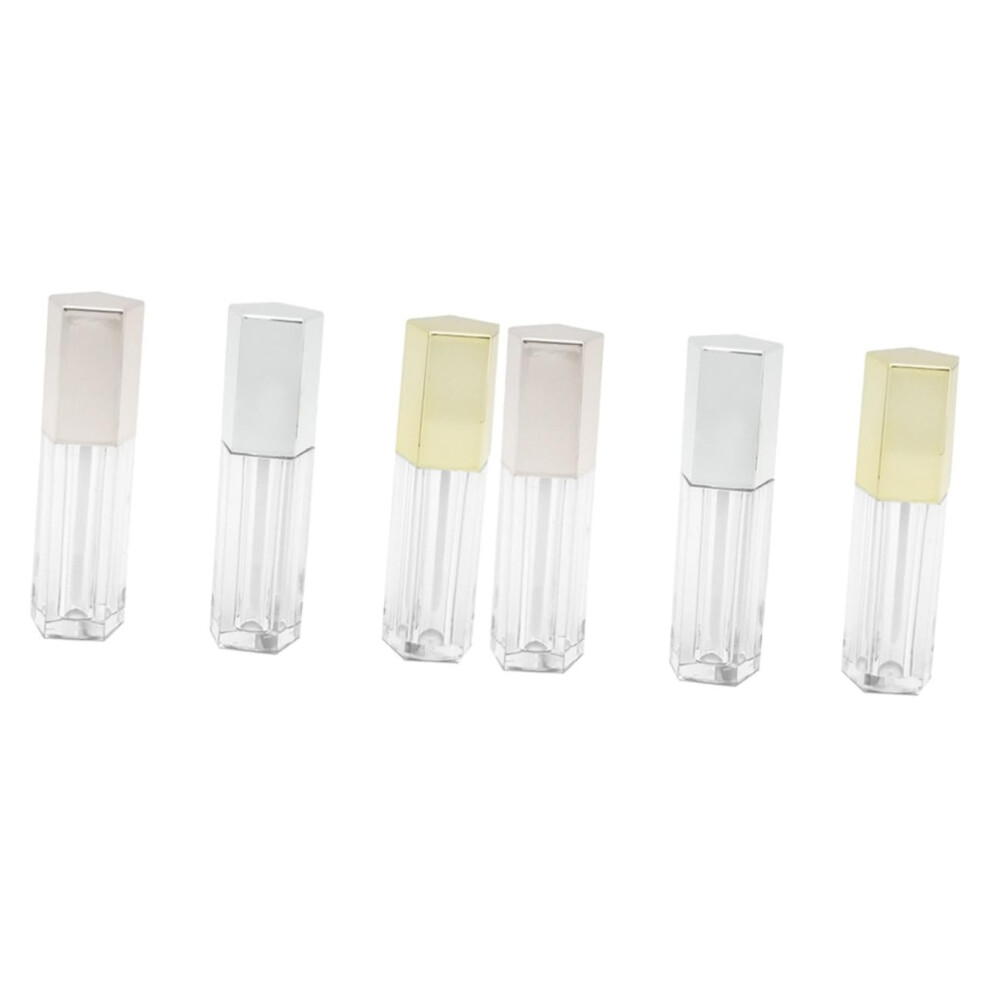 Empty Lip Gloss Tubes and Refillable Lipstick Containers 6pcs Travel Size Rose Gold for DIY