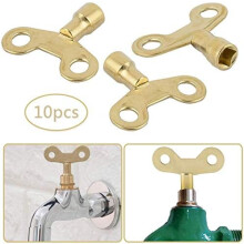 Llaves de radiador con acabado dorado, llave de purga de fontanería con herramienta de calefacción central para una fácil instalación, adecuadas