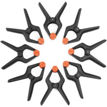 Pinces à ressort flexibles en plastique renforcées pour le travail du bois et la photographie - Lot de 8