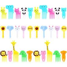 Colorful Food Picks, Mini Cartoon Toothpick Decorations, Eco-Friendly Material, Reusable and Easy Clean, Perfect for Children's Meals and Snacks,