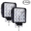 Refletor de trabalho LED ultrafino, com carcaça em alumínio fundido. Refletor LED quadrado de 4 polegadas para uso em condições off-road e 1