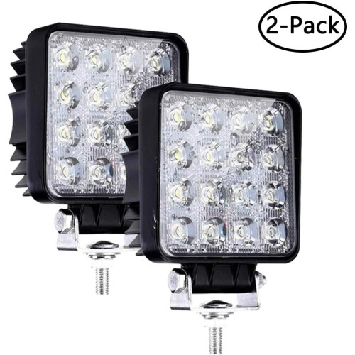 Refletor de trabalho LED ultrafino, com carcaça em alumínio fundido. Refletor LED quadrado de 4 polegadas para uso em condições off-road e