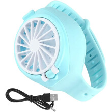 Tragbares mechanisches Ventilator-Armband, leiser und leistungsstarker USB-Ventilator in Uhrenform mit drei Geschwindigkeitsstufen für drinnen und