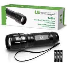 Fokussierbare Taschenlampe, hohe Lichtstärke (Streamlight), wasserabweisend, rutschfestes Design, komfortabler Griff, 1 AAA-Batterie im Lieferumfang