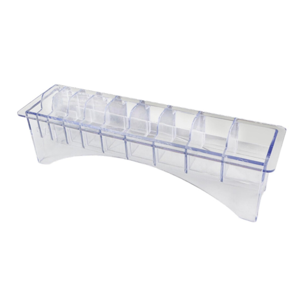 Clipper Comb Holder Case 10Slot Waterproof Clipper Guard Organizer for Barber  Transparent