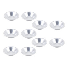 10pcs NonStick Aluminum Alloy Egg Tart Molds Reusable Mini Tart Pans for Cupcakes Desserts