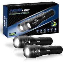 Taktische Taschenlampe mit rutschfestem Griff, robustes Gehäuse aus Aluminiumlegierung für Outdoor-Aktivitäten unter extremen Wetterbedingungen,