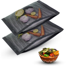 Varmebestandige grillposer, kliklukningsdesign, multifunktionelt, sikkerhedsmateriale, robust genanvendelig, fleksibel PTFE-glasfiber, 2-pak, nem at