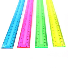 Flexible Without Breaking Clear Plastic Rulers, Imperial Metric Scale With Shatterproof Material For School Home Office, 4 Pack Wide Application