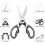 Kitchen Scissors with Micro Serrated Edge, Comfortable Ergonomic Design for Non Slip Cutting, Multi Purpose Tool for Meat, Chicken, Vegetables, 3
