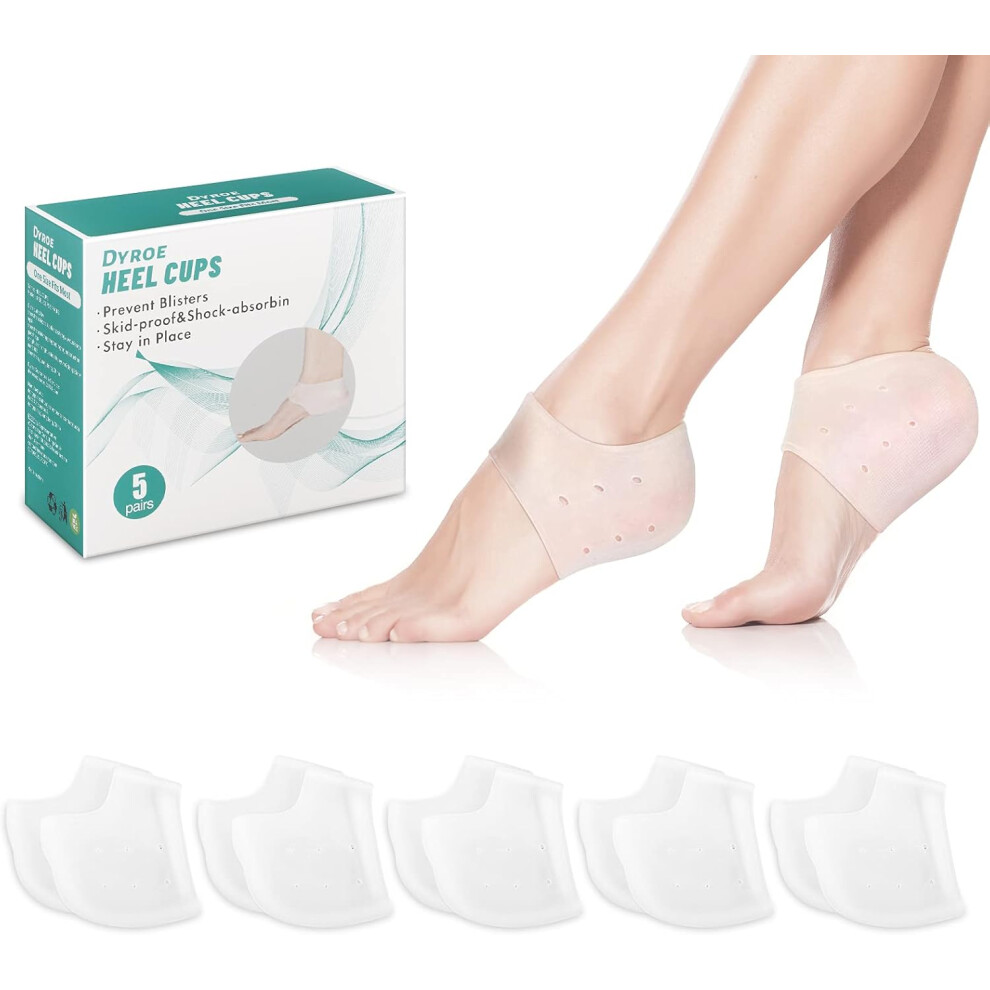 Comfortable Gel Heel Protectors, Instant Heel Pain Relief, Soft & Comfortable Class A Gel, Unisex Anti-Odor Non-Toxic, For All Day Comfort, Helps