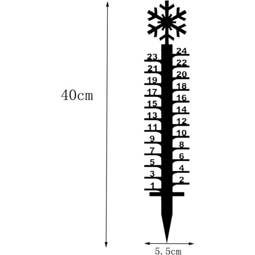 Medidor de neve de 91 cm (36 polegadas) para uso externo, medidor de neve espesso e resistente ao vento com motivo de floco de neve, medidor de 1