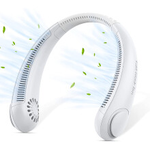 Přenosný krční ventilátor pro cestování uvnitř a venku, rychlé nabíjení bezlopatkový ventilátor, moderní design s dvojitými turbo