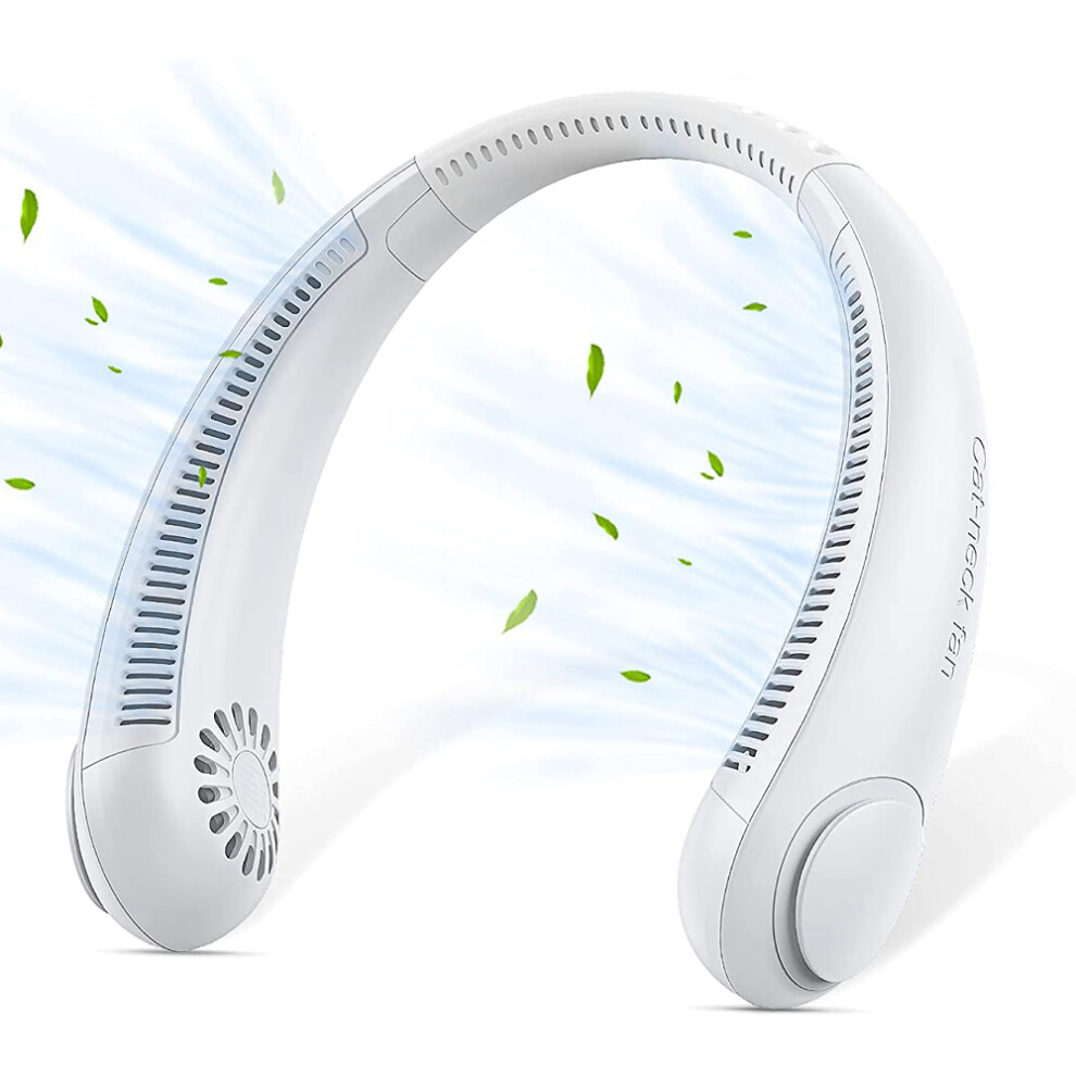 Rechargeable Necklace Fan, Cooling Neck Fan For All-Day Adventures, Ultra-Quiet Wearable Personal Fan With 360 Degree Cooling, Hands Free Bladeless 9004841082554
