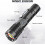 Τακτικός φακός με XHP70.2LED, επαναφορτιζόμενους υψηλούς φωτεινούς σηματοδότες για 2