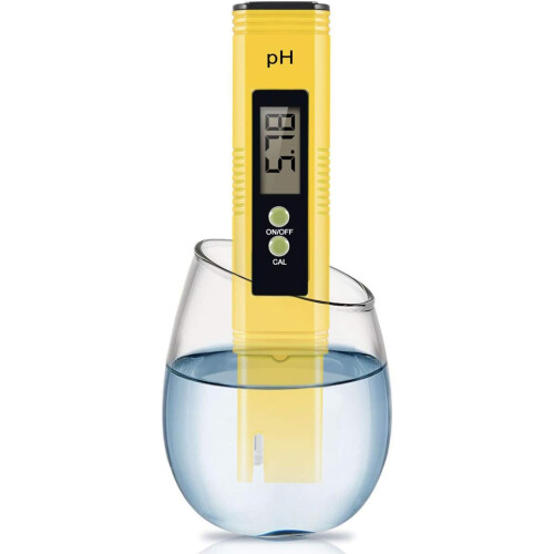 Digital Ph Meter Tester, Sensitive Electrode Sensor with Backlit Function for Hydroponics Wine (Easy Calibration, Automatic Temperature Compensation)