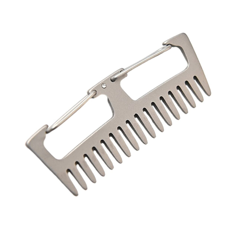 Unisex Titanium Keychain Comb Antistatic Hair Smoothing Pocket Brush For Travel And All Hair Types