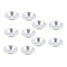 10pcs Egg Tart Molds NonStick Aluminum Alloy Baking Cups for Cupcakes Pudding Desserts