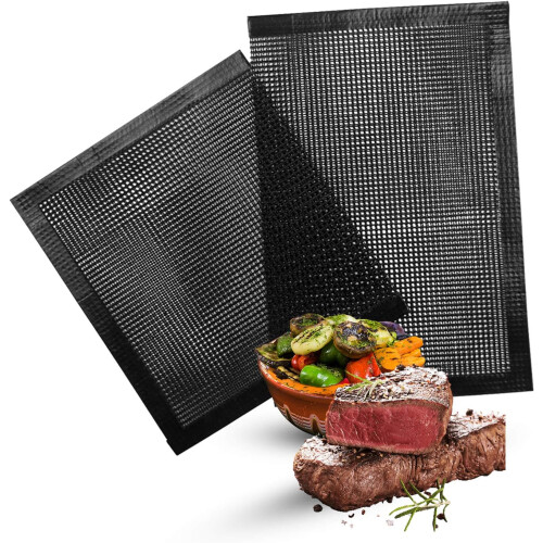 Τσάντες ψησταριάς BBQ mesh, ανθεκτικό στη θερμότητα δίχτυ ψησταριάς εύκαμπτο PTFE 1