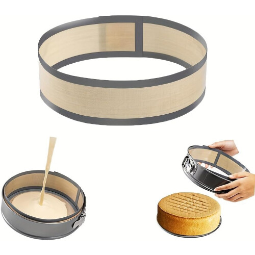 2 Pack 9 Inch Silicone Baking Mat Springform Pan Liner, Nonstick Cake Release, Adjustable Fit 2