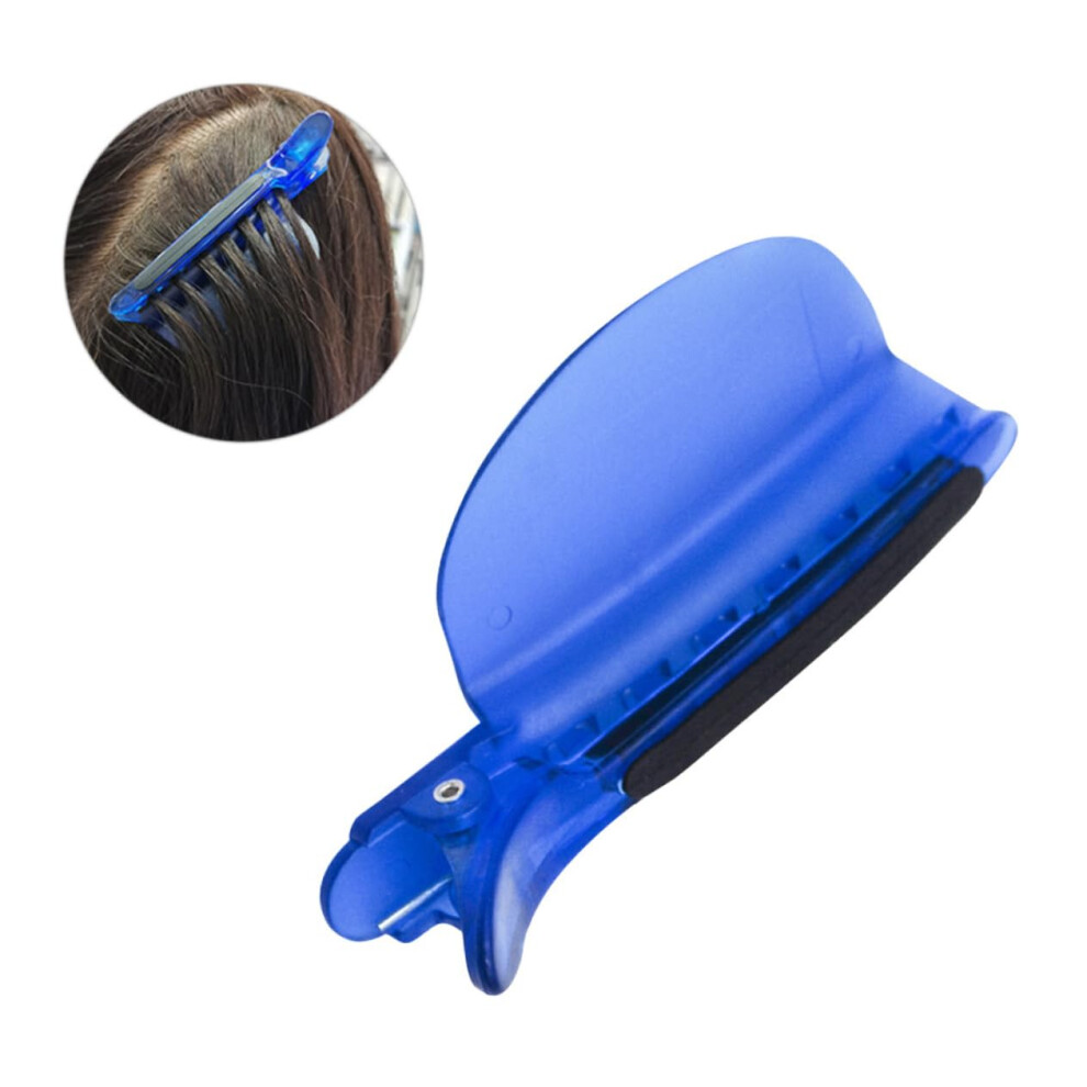 Blue Hair Sectioning Clip Heat Resistant Plastic For Salon And Home Hair Styling And Cutting
