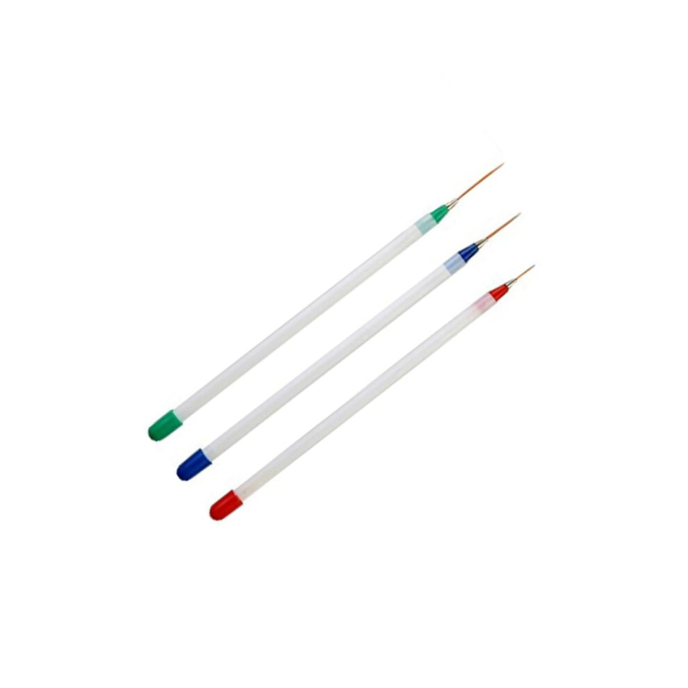 White 3Pcs Nail Art Pen Set With Precise Thin Tip For Fine Line Drawing And Dotting