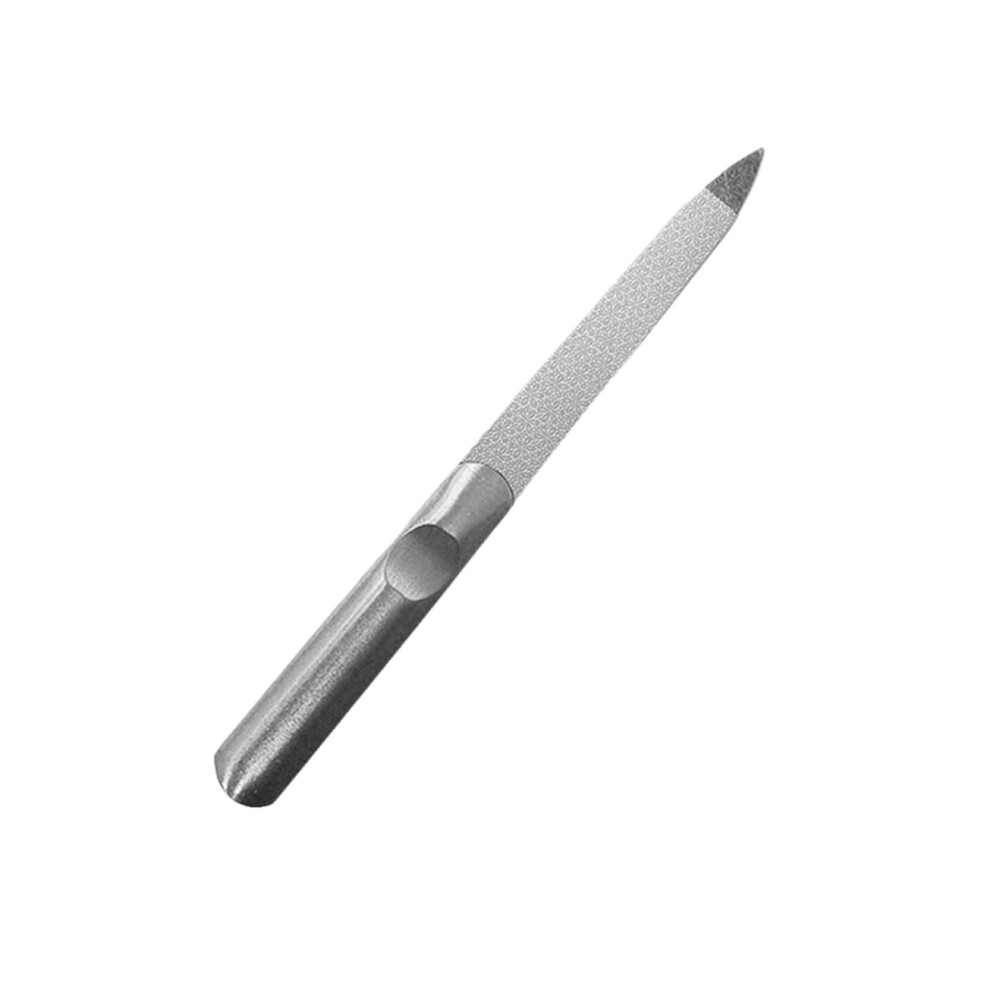 Stainless Steel DoubleSided Nail File and Buffer 2Pack for Natural Nails with Ergonomic Grip