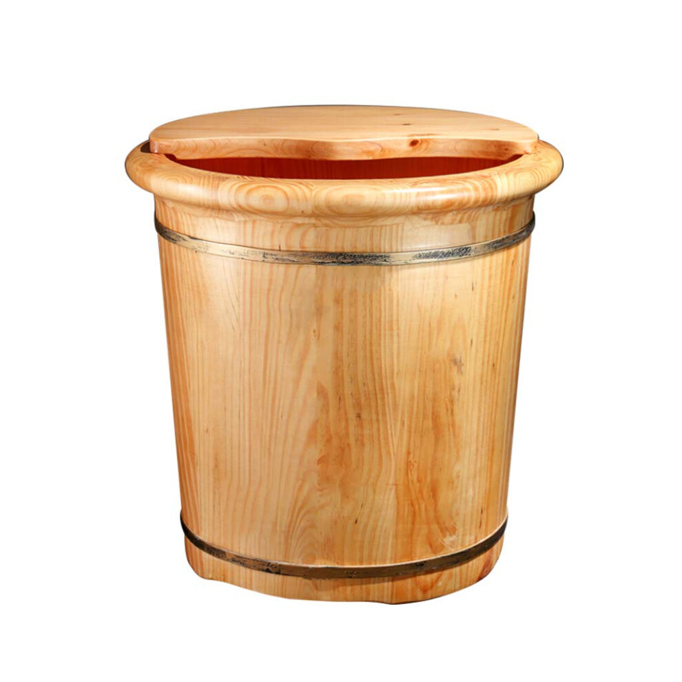Wooden Foot Bath Tub with LeakResistant Design, Solid Wood Spa Basin for Home Pedicure