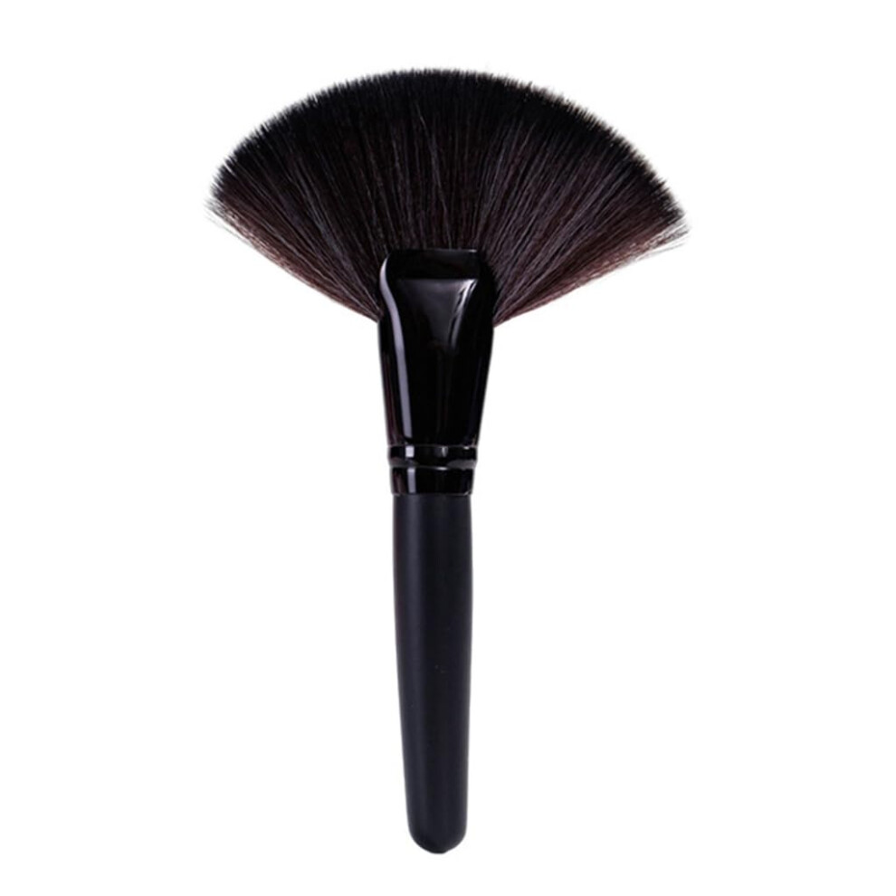 Barber Neck Duster Brush with Soft Fiber Bristles, Fan Shaped, Ergonomic Handle for Salon Hair Cutting