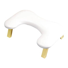 Manicure Hand Rest Cushion White PU Leather Ergonomic Arm Support Pillow for Nail Art Professionals