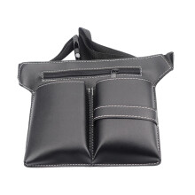 Barber Tool Belt PU Leather Hair Stylist Waist Bag with Multiple Compartments Adjustable Strap