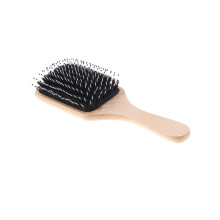 Boar Bristle Paddle Hair Brush for Curly Wavy Hair AntiStatic Frizz Control Natural Shine